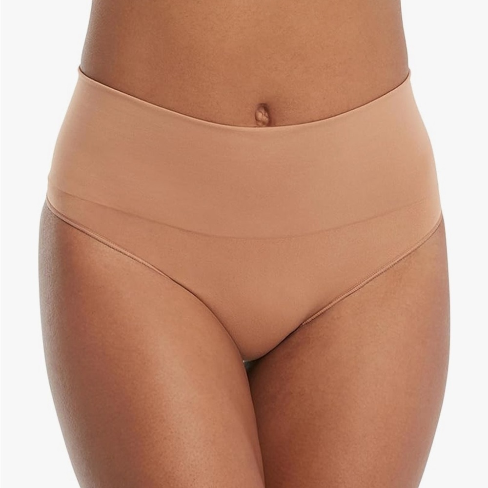 Spanx High-Waist Nude Briefs - Smooth Comfort